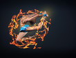 Young woman in gymnast suit posing