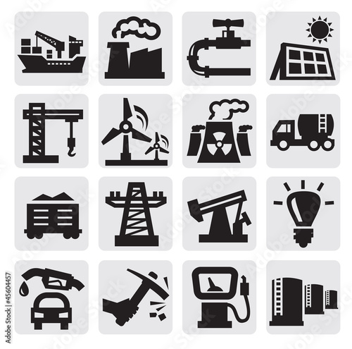 Vector: industry icons industry icons