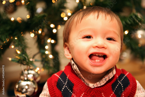 Photo: Cute Baby Boy at Christmas Cute Baby Boy at Christmas