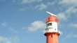 canvas print picture - Leuchtturm mit Radarantenne