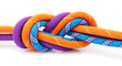 eight  rope knot isolated on white