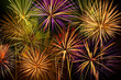 Photo: Cluster of vibrant fireworks Cluster of vibrant fireworks