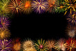 Photo: Frame of vibrant fireworks Frame of vibrant fireworks
