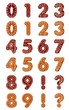 Vector: Gingerbread digits Gingerbread digits