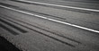 Emergency braking tracks on the highway