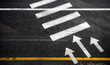 Pedestrian crossing with road marking