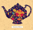 Vector illustration with teapot