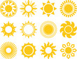 Abstract vectorized suns