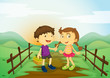 kids and landcape