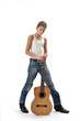 Photo: Child plays guitar Child plays guitar