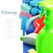 Colorful cleaning products