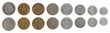 Cuban Coins Isolated on White