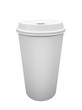 Illustration: Paper cup of coffee isolated on white background Paper cup of coffee isolated on white background