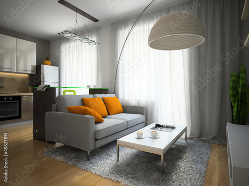 Illustration: Part of the modern apartment Part of the modern apartment