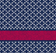 Style Seamless Blue White Red Color Knitted Vector Pattern