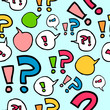 Vector: Colorful seamless pattern question marks and exclamation marks Colorful seamless pattern question marks and exclamation marks
