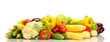 Fresh vegetables isolated on white
