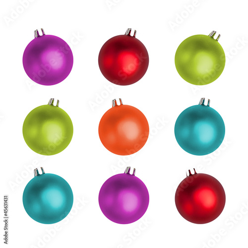Illustration: Bunte Weihnachtskugeln Bunte Weihnachtskugeln