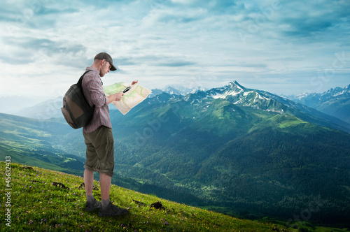 Photo: man hiking man hiking