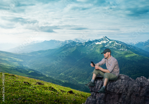 Photo: man working outdoors man working outdoors