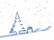 Weihnachtsbaum Band mit Geschenk