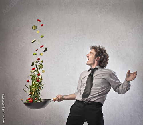 Photo: Cooking Businessman Cooking Businessman