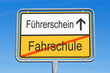 Illustration: Fahrschule und Führerschein Fahrschule und Führerschein