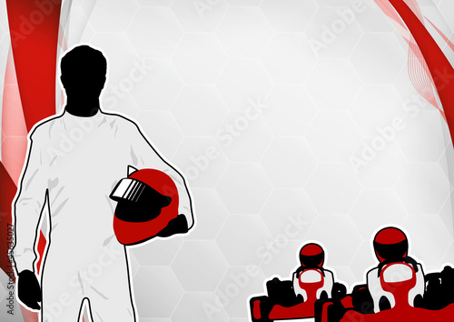 Illustration: Gokart background Gokart background