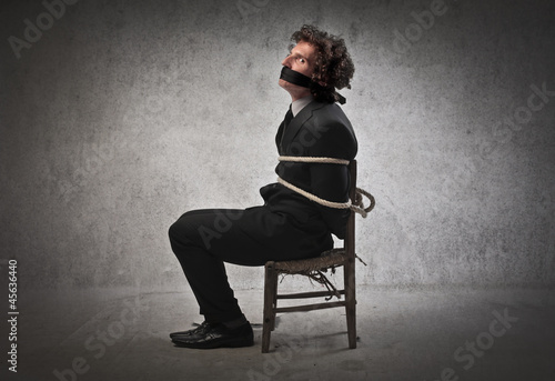 Photo: Bound Businessman Bound Businessman