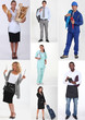 Montage of various professions