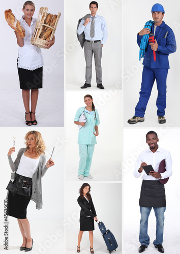 Photo: Montage of various professions Montage of various professions
