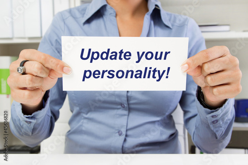 Photo: Update your personality ... Schriftzug Update your personality ... Schriftzug