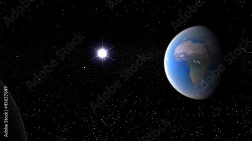 Photo: Earth and Sun Earth and Sun