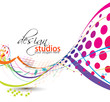 abstract rainbow wave line
