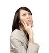 Worried young business woman