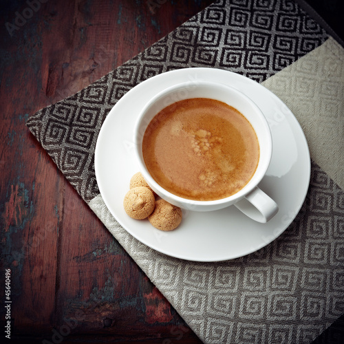 Photo: Caffe Crema with Biscotti Caffe Crema with Biscotti