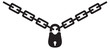 chain and padlock silhouette