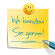 Zettel freundliche Beratung