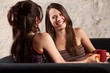 Beautiful Woman Laughing with Friend