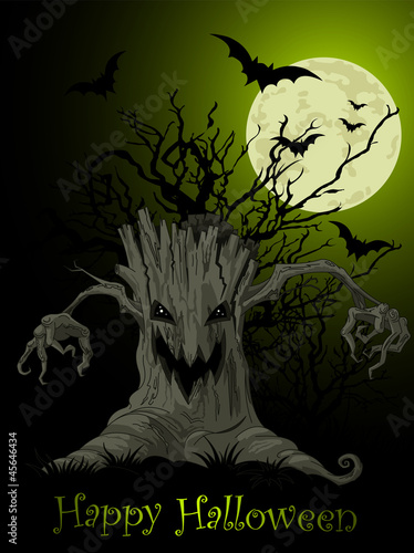 Vector: Scary tree background Scary tree background