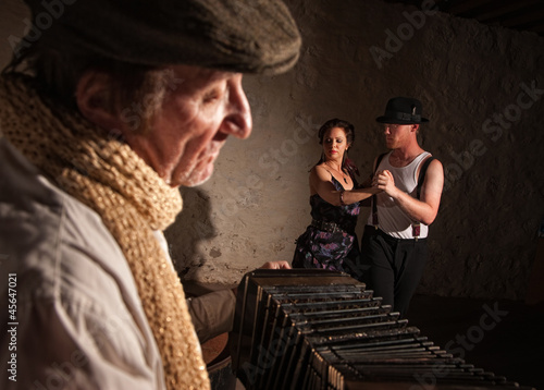 Photo: Dancers with Squeezebox Performer Dancers with Squeezebox Performer