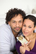 Couple gift giving