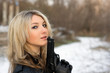 Photo: Hot girl against the snow Hot girl against the snow