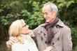 Old couple in garden
