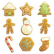 Vector: Gingerbread cookies icons Gingerbread cookies icons