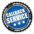 Button "Callback Service" Blau/Schwarz/Silber