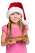 Little girl with gift box
