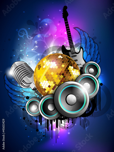 Vector: Abstract musical party background. EPS 10. Abstract musical party background. EPS 10.