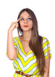 Photo: Sexy Young Woman Thinking with Finger on Head Sexy Young Woman Thinking with Finger on Head