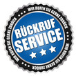 Button "Rückruf Service" - Callback - Blau/Schwarz/Silber